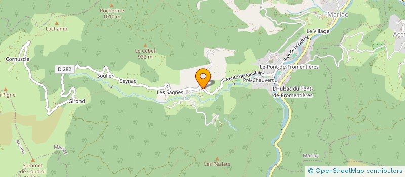 localisation de l'entreprise L'UNION DES BOUCHERS - CHARCUTIERS DE L'ARDECHE  MARIAC