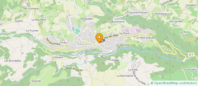 localisation de l'entreprise L'UNION DES CLUBS DE RETRAITES DU PELUSSINOIS  PELUSSIN