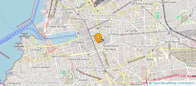 localisation de l'entreprise L'UNION DES OEUVRES ET AMIS DE L'ABBE FOUQUE à MARSEILLE 6