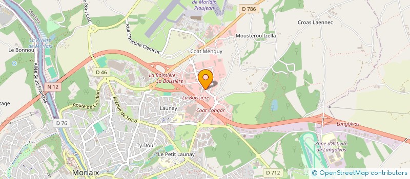 localisation de l'entreprise L'UNION DES OUVRIERS COUVREURS  MORLAIX