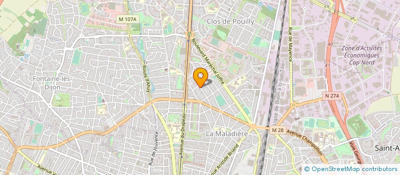 localisation de l'entreprise L'UNION DES PARENTS ET ENFANTS DEFAVORISES DE LA VILLE DE DIJON-SOLIDARITE POUR TOUS- à DIJON