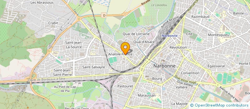 localisation de l'entreprise L'UNIT à NARBONNE