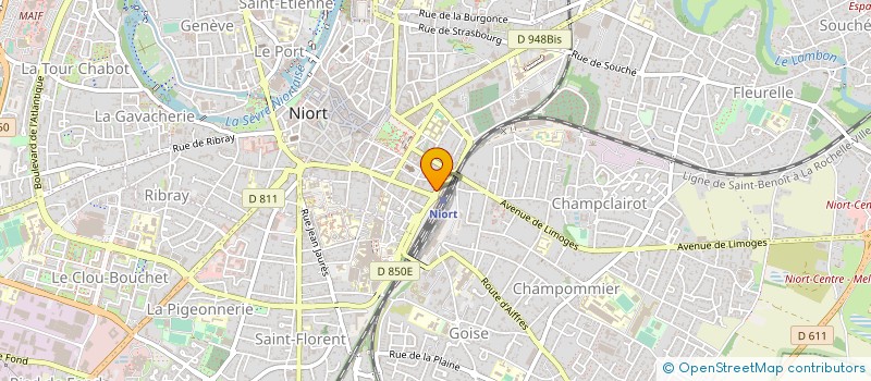 localisation de l'entreprise L'UNIVERS  NIORT