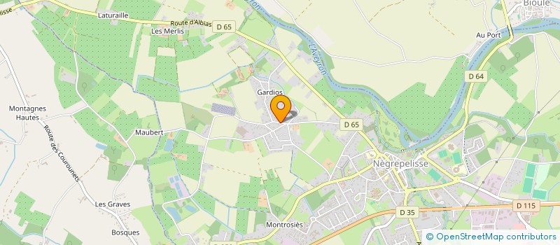 localisation de l'entreprise L'UNIVERS  NEGREPELISSE