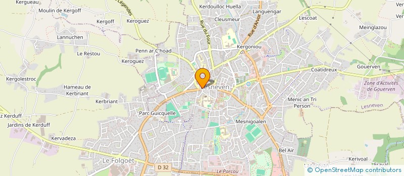 localisation de l'entreprise L'UNIVERS D'EDEN  LESNEVEN