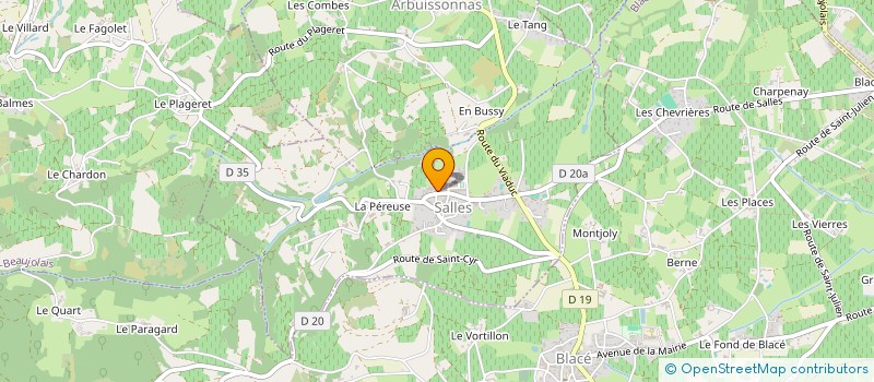 localisation de l'entreprise L'UNIVERS D'M  SALLES-ARBUISSONNAS-EN-BEAUJOLAIS