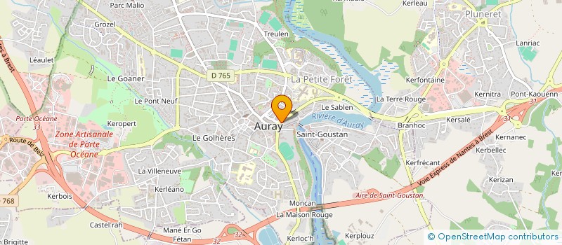 localisation de l'entreprise L'UNIVERS DE BEBE à AURAY