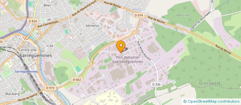 localisation de l'entreprise L'UNIVERS DE L'AUTO  SARREGUEMINES