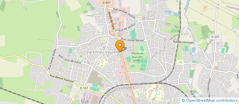 localisation de l'entreprise L'UNIVERS DU MEUBLE & DECO à VARENNES-VAUZELLES