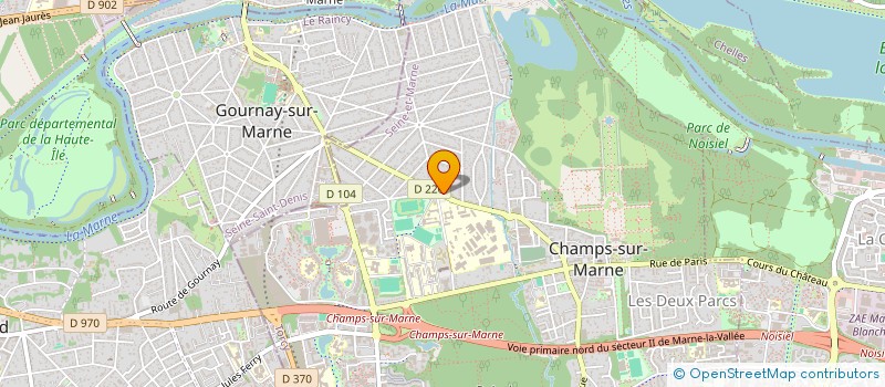 localisation de l'entreprise L'UNIVERS DU PAIN  CHAMPS-SUR-MARNE