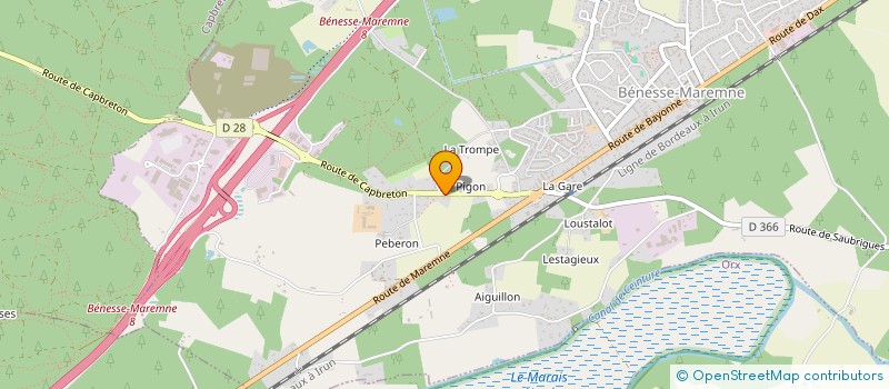 localisation de l'entreprise L'UNIVERS DU PARQUET - LANDES OCEAN  BENESSE-MAREMNE