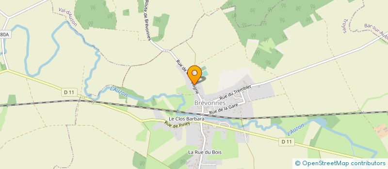 localisation de l'entreprise L'UNIVERS INFORMATIQUE BREVONNAIS  BREVONNES