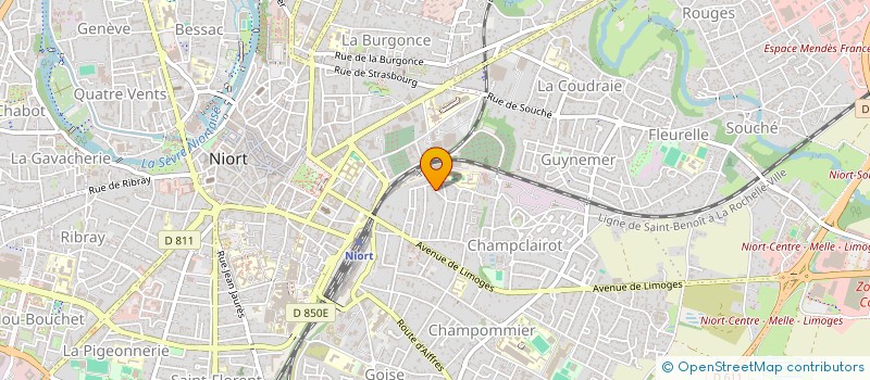 localisation de l'entreprise L'USINE 2  NIORT