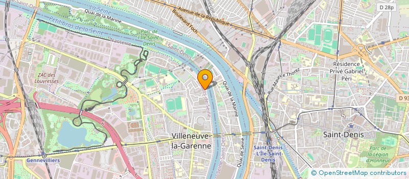localisation de l'entreprise L'USINE D'OR  VILLENEUVE-LA-GARENNE