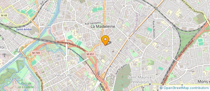 localisation de l'entreprise L.V.A.  LA MADELEINE