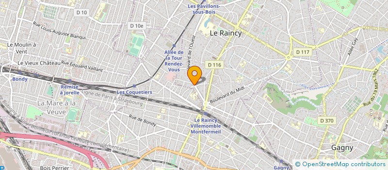 localisation de l'entreprise L V BATIMENT à LE RAINCY
