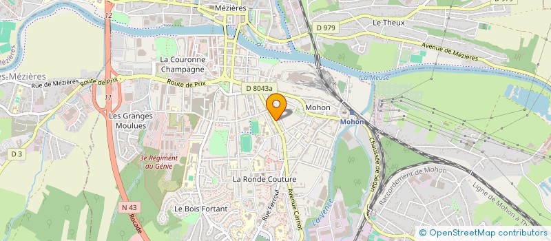 localisation de l'entreprise L.V.C.H.  CHARLEVILLE-MEZIERES