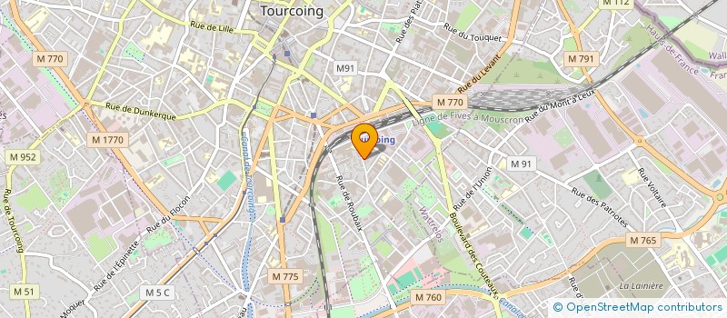 localisation de l'entreprise L.V.D. à TOURCOING