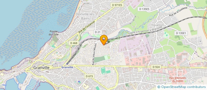 localisation de l'entreprise L.V.D.H.  GRANVILLE