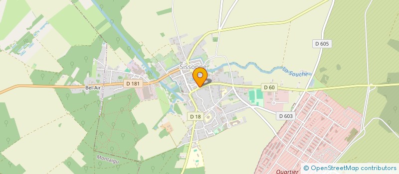 localisation de l'entreprise L.V. FERMETURES à SISSONNE