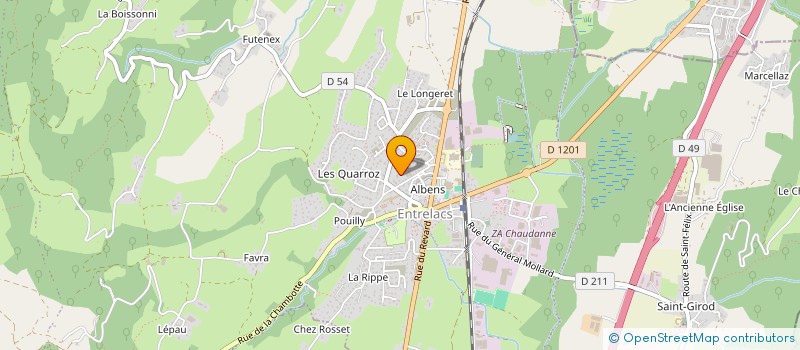 localisation de l'entreprise L.V.G.H  ENTRELACS