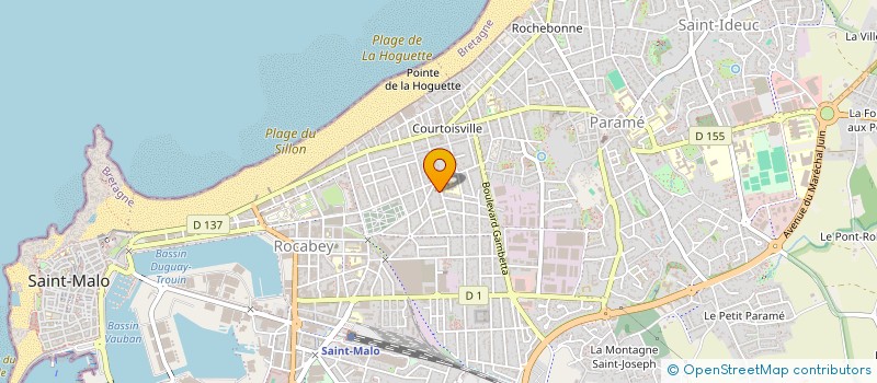 localisation de l'entreprise L.V. IMMOBILIER  SAINT-MALO