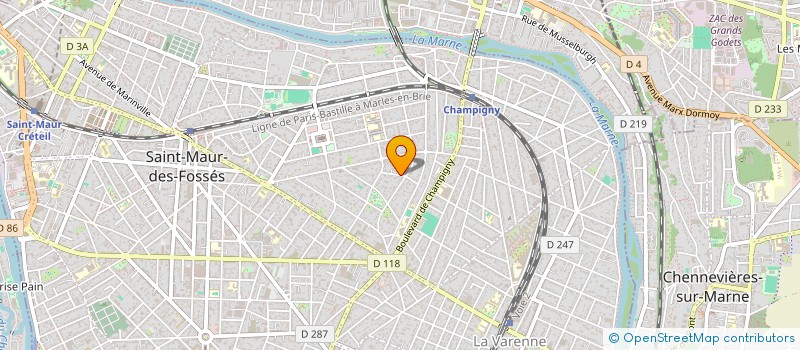 localisation de l'entreprise L.V. INVESTISSEMENTS à SAINT-MAUR-DES-FOSSES