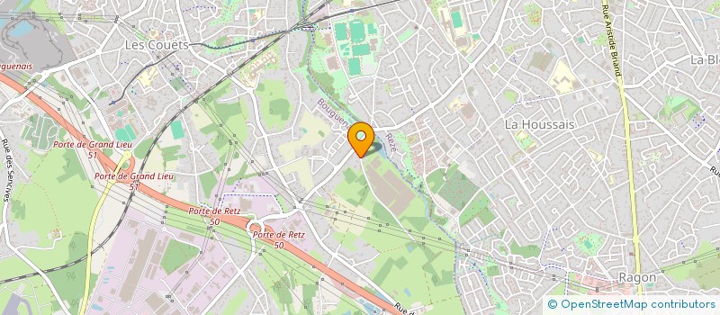 localisation de l'entreprise L.V.M.  BOUGUENAIS