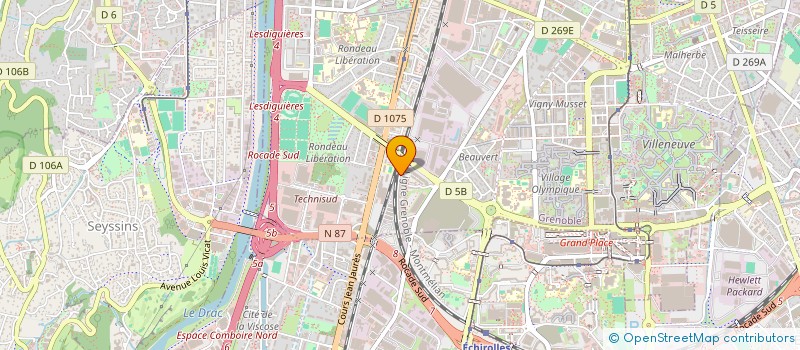 localisation de l'entreprise L.V.M. INVEST à GRENOBLE