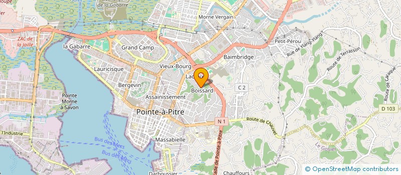 localisation de l'entreprise L.V.N MENUISERIE  LES ABYMES