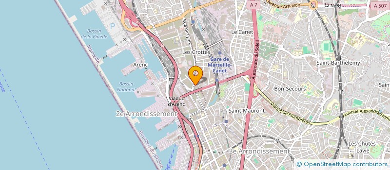 localisation de l'entreprise L.W. à MARSEILLE