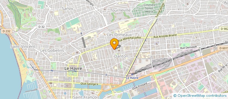 localisation de l'entreprise L.W.B.  LE HAVRE