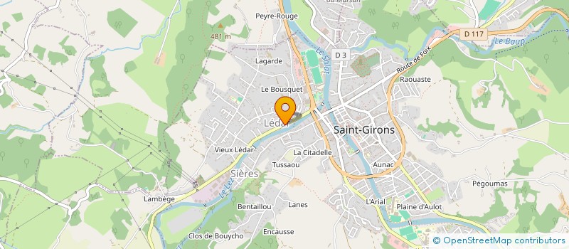 localisation de l'entreprise L.W.H. à SAINT-GIRONS