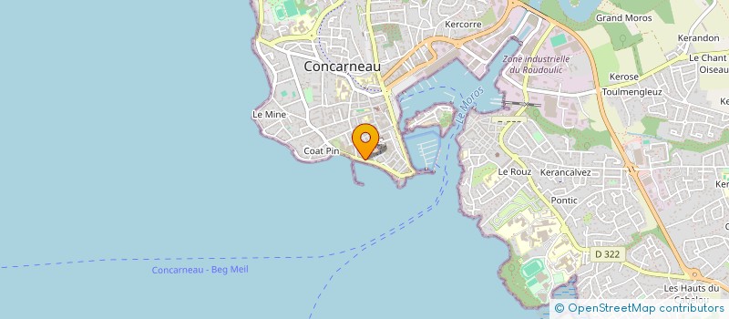 localisation de l'entreprise L'YLANGBLEU à CONCARNEAU