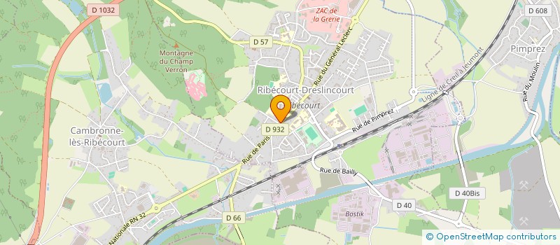 localisation de l'entreprise L.Z. DIFFUSION à RIBECOURT-DRESLINCOURT