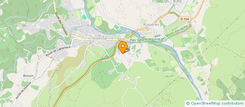 localisation de l'entreprise L2A  JOYEUSE