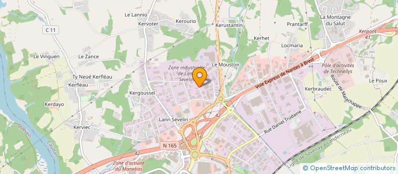 localisation de l'entreprise L2C TUYAUTERIE  CAUDAN