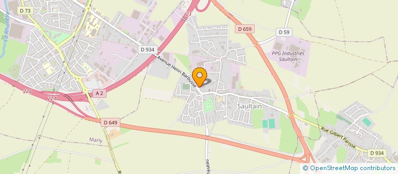 localisation de l'entreprise L2CT INDUSTRIE  SAULTAIN