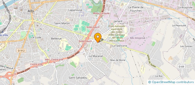 localisation de l'entreprise L2F à ALBI