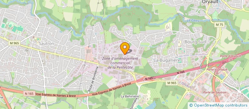 localisation de l'entreprise L2F à ORVAULT