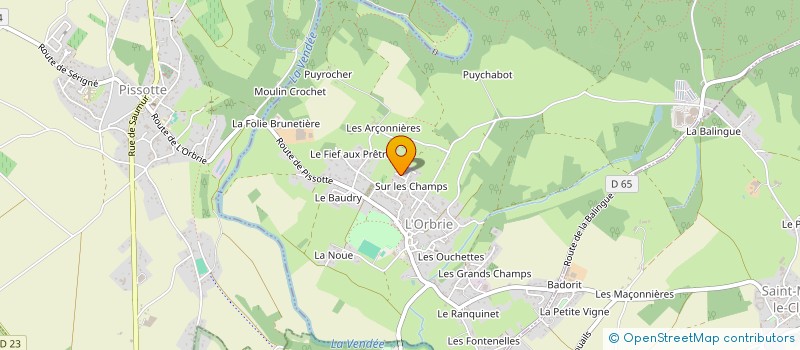 localisation de l'entreprise L2F  L'ORBRIE