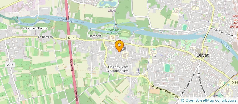 localisation de l'entreprise L2I à OLIVET