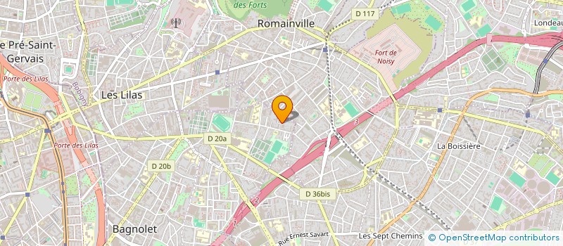localisation de l'entreprise L2L à BAGNOLET