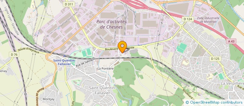 localisation de l'entreprise L3 MEDICAL à SAINT-QUENTIN-FALLAVIER