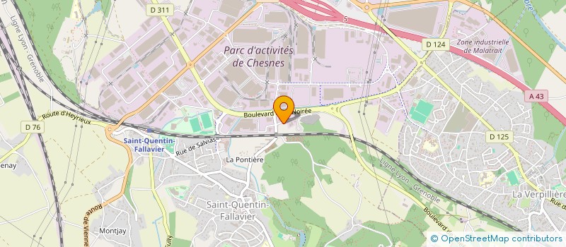 localisation de l'entreprise L3 S à SAINT-QUENTIN-FALLAVIER
