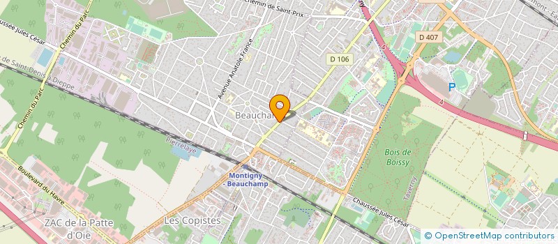 localisation de l'entreprise L3A  BEAUCHAMP