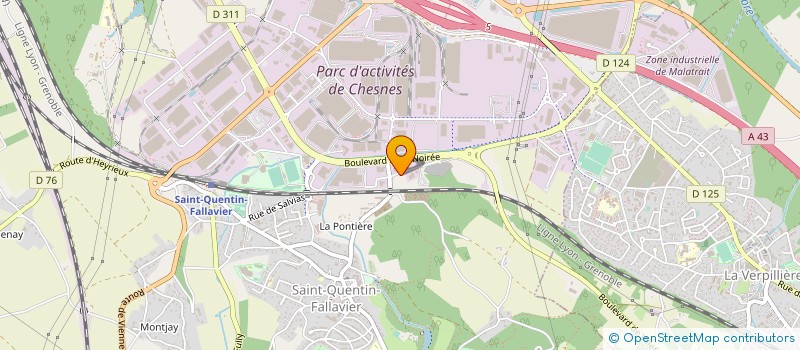 localisation de l'entreprise L3FAB à SAINT-QUENTIN-FALLAVIER