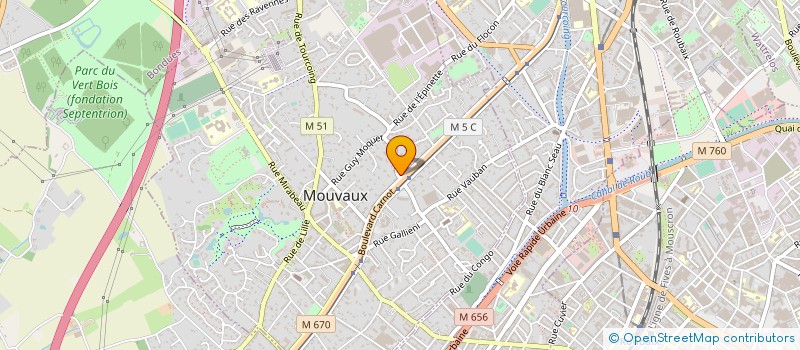 localisation de l'entreprise L4E à MOUVAUX