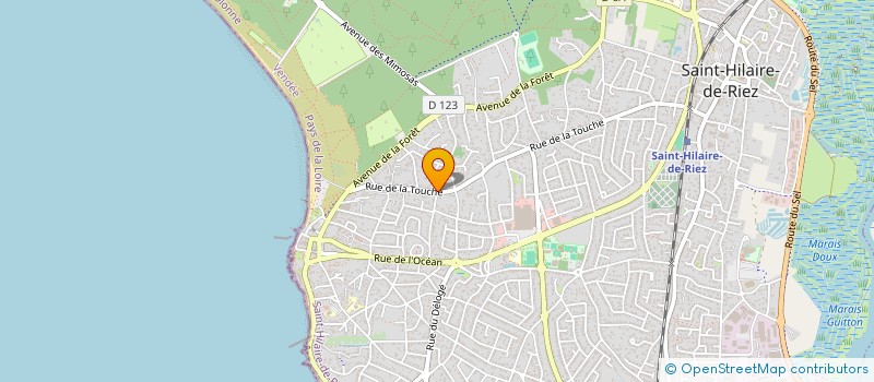 localisation de l'entreprise LA 10 TOUCHES  SAINT-HILAIRE-DE-RIEZ