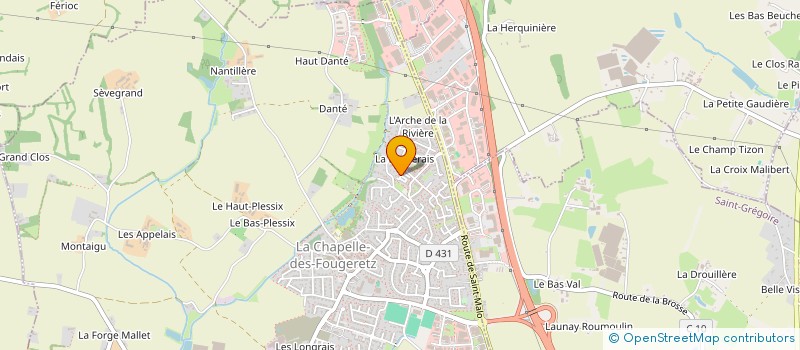 localisation de l'entreprise LA 14  LA CHAPELLE-DES-FOUGERETZ